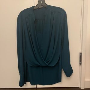 Bcbgmaxazria Dark Green Blouse